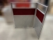 台北二手家具買賣 推薦 泰山宏品中古傢俱館 C133104 * 紅色玻璃L型辦公屏風 * 二手中古 屏風 辦公桌 理想櫃