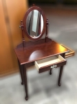 台北二手家具 宏品二手家具館*B71112*胡桃色一抽化妝台*化妝台 立鏡 臥室家具 梳妝檯 床組 床墊 床架 床板衣櫃