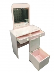 台北二手家具【宏品二手家具館 】 * F60805 * 粉紅色化妝台+椅子* 二手中古 梳妝台 化妝台 立鏡 臥室家具