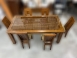 台北二手家具買賣 推薦 泰山宏品中古傢俱館*A92707*實木餐桌+6椅*休閒桌椅 餐桌椅組 客廳桌椅 沙發 茶几 餐椅