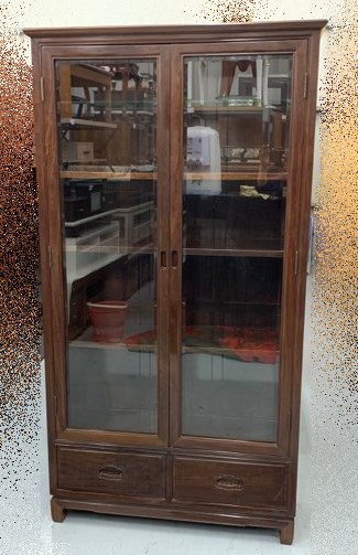 台北二手家具宏品 全新中古傢俱買賣 LG102104*高級花梨木書櫃 原木實木書架*展示櫃 2手櫥櫃 電視櫃 酒櫃 餐桌