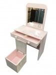 台北二手家具【宏品二手家具館 】 * F60805 * 粉紅色化妝台+椅子* 二手中古 梳妝台 化妝台 立鏡 臥室家具