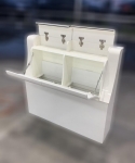 台北宏品二手家具全新中古傢俱*B72506*白色床頭櫃*床箱 床邊櫃 床底 床墊 衣櫃 臥室家具 床組 化妝鏡台