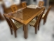 台北二手家具買賣 推薦 泰山宏品中古傢俱館*A92707*實木餐桌+6椅*休閒桌椅 餐桌椅組 客廳桌椅 沙發 茶几 餐椅