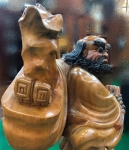 台北二手家具 (中)泰山宏品二手家具館R11763*達摩木雕*(中) 電器 古董仿古雕刻藝品字畫 台北桃園新竹彰