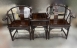 【台北二手家具宏品】優質二手家具家電 泰山宏品二手家具賣場A72706 *黑檀木公婆椅(一桌2椅)* 仿古組椅 家具柚木