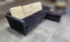 台北二手家具 泰山宏品二手家具館* F90601* 藍色L型沙發 * 二手中古 茶几 餐椅 布沙發 實木組椅 單人沙發