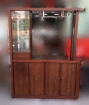 台北二手家具家電買賣推薦 泰山宏品二手家具館 A22107 * 胡桃色屏風櫃 * 隔間櫃 玄關櫃 屏風鞋櫃 置物櫃 鞋櫃