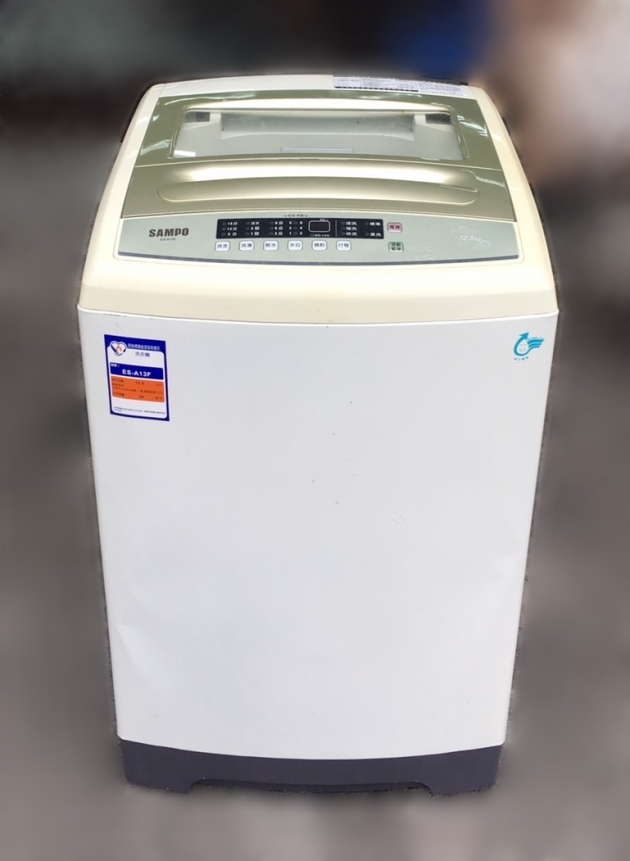 台北二手家具 二手家電買賣 推薦 泰山宏品二手家具館 AM10802 * 聲寶12.5kg洗衣機*烘乾機 乾衣機 脫水機