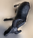 台北二手家具買賣 推薦 泰山宏品中古傢俱館2251 R1*牛木雕藝品(有斷牛角)*二手中古 字畫 藝品 花瓶 擺件 木雕