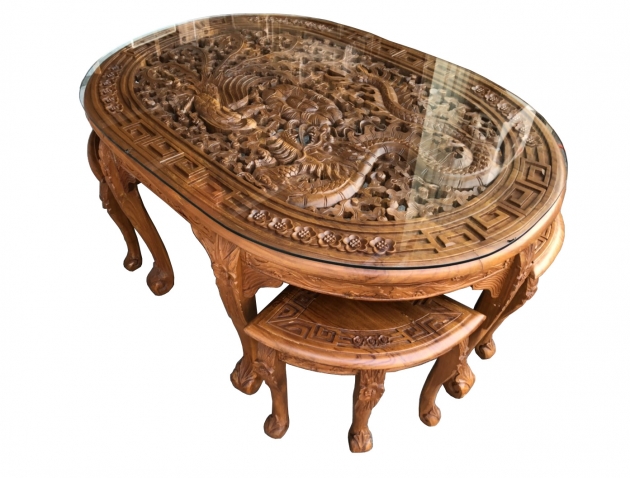 台北二手家具買賣 推薦 泰山宏品中古傢俱館*TK41908*柚木龍鳳桌椅*茶几 吃飯桌 滿千送百豐悅商品 新竹桃園基隆