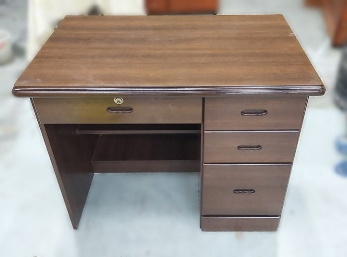 二手家具推薦台北宏品2手家具家電買賣泰山館E111605*胡桃色4抽書桌* 辦公桌 書桌 會議桌 二手中古 電腦桌 蘆洲