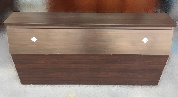 台北二手家具買賣 推薦 泰山宏品中古傢俱館 B22108 * 5尺胡桃色床頭箱 * 二手中古 床頭箱 床頭片 床邊櫃