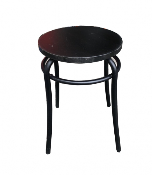 台北中古家具 二手家電 推薦 泰山宏品二手家具館*X532501*黑色圓板凳* 二手餐桌椅 二手書桌椅 二手公婆椅