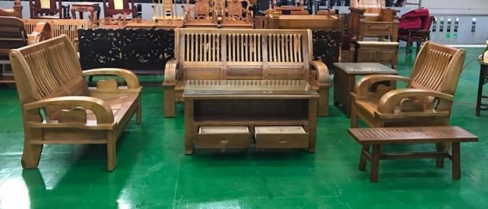 樂居二手家具 全新中古傢俱 EA520BBJJ 全新樟木沙發123茶几組*客廳桌椅/各式布沙發全新2手價 台北桃園新竹