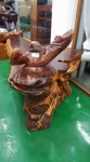 樂居二手家具生活館(中) 台中全新中古傢俱買賣 LG61003*原木一體成形紅豆杉泡茶桌 茶几*客廳沙發桌椅 戶外休閒桌