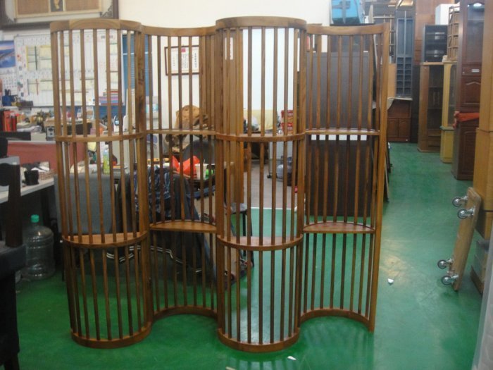 樂居二手家具館 A-698*柚木屏風 實木隔間屏風*台中原木家具賣場 台北桃園新竹苗栗彰化南投嘉義台南