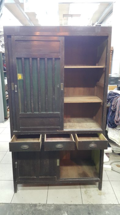 樂居二手家具 家電 全新中古傢俱賣場 LG1113AJJC 古早味檜木菜櫥*餐櫃 碗盤櫥櫃 碗盤收納櫃 2手家具拍賣