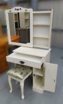 樂居二手家具(北) 便宜2手傢俱拍賣B81102*白色化妝台+椅子* 鏡台 梳妝台 化妝桌椅 二手臥室家具