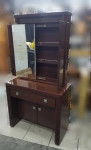 樂居二手家具 B822JH 胡桃色化妝桌*化妝台 梳妝台 鏡台 臥室家具拍賣床組床墊床底衣櫃【全新中古傢俱家電賣場】
