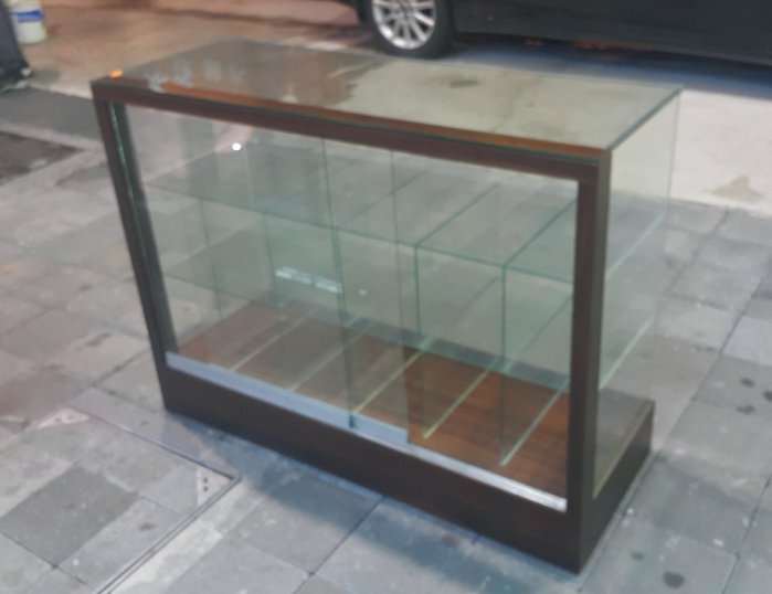 樂居二手家具 D0126BJH 玻璃展示櫃 收納櫃 珠寶櫃 展示櫃 置物櫃 書架 仿古家具 全新中古傢俱家電 台北桃園