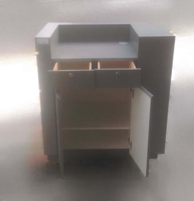 樂居二手傢俱 D1001BJJH 灰色櫃台 收銀檯 展示櫃 吧台*台北桃園苗栗彰化南投嘉義雲林逢甲 台中全新中古傢俱家電