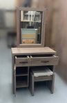 【台中樂居二手家具】西屯二手全新家具家電賣場 PN821CF*歐悅化妝鏡台含椅* 鏡台 化妝台 化妝桌 化妝椅 臥室傢俱