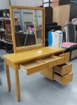 樂居二手家具(北) 便宜2手傢俱拍賣B81014*原木色化妝台 梳妝檯*穿衣鏡台 臥室傢俱 床組床墊床架床底床板