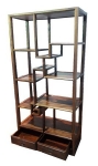 樂居二手家具生活館 台中全新中古傢俱買賣 ZM0519AJJE 全新雞翅木下二抽花架 藝品櫃 展示架 茶壺架 台北桃園