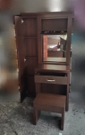 樂居二手家具 B0406BCJ 胡桃化妝台 梳妝台 化妝鏡 化妝台 套房家具 床墊 床箱 床架【全新中古傢俱家電】