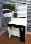 台中二手家具 推薦 西屯樂居中古傢俱館 B1127CJJC 烤白化妝台 化妝台 梳妝桌 鏡台 臥室家具拍賣床頭床墊