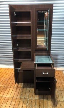 樂居二手家具 便宜2手傢俱拍賣 B0318CJJC 胡桃化妝台 中古鏡台 化妝桌 梳妝台 中古臥室家具 台北新竹台中