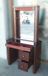 【樂居二手家具館】(中)中古B11122*湖桃色化妝鏡台 梳妝鏡台 客廳家具 庫存臥室傢俱拍賣床組 床箱 床底 床板