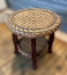 二手家具 台中 樂居全新中古傢俱 A0930AJJB 圓形藤製小茶几 小茶几 矮桌 邊桌 角落桌 西屯套房家具買賣