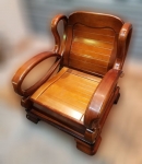 樂居二手家具 便宜2手傢俱拍賣 A1009BJJC 單人實木沙發 單人坐木沙發*客廳桌椅 電視櫃 書櫃新竹台北茶几電視櫃