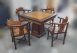 台中樂居二手家具 全新中古傢俱家電 A504AJJJH 紫檀柚木麻將桌+4椅*打牌桌 休閒桌 餐桌 台北桃園新竹彰化南投