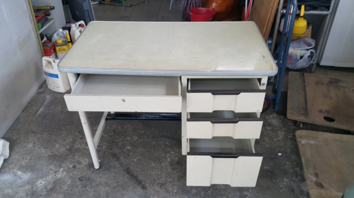 樂居二手傢俱 全新中古家具賣場*CE0711FJJ 四抽OA辦公桌*會議桌 洽談桌 辦公家具拍賣 辦公椅 上下鐵櫃