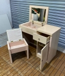 【樂居二手家具館】全新中古傢俱家電 B0221HJJ 白橡化妝台 中古鏡台 化妝桌 梳妝台 中古臥室家具 台北新竹台中