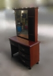 樂居二手家具 B0429BHJJ 胡桃色化妝台 梳妝台 化妝鏡 化妝台 套房家具 床墊 床箱 床架【全新中古傢俱家電】
