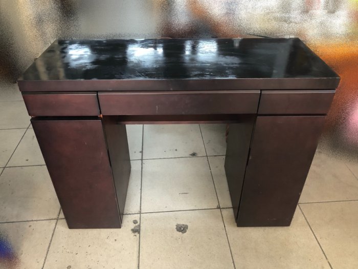 樂居二手家具 B1230BJ 胡桃色化妝桌 梳妝台 化妝鏡 化妝台 套房家具 床墊 床箱 床架【全新中古傢俱家電】