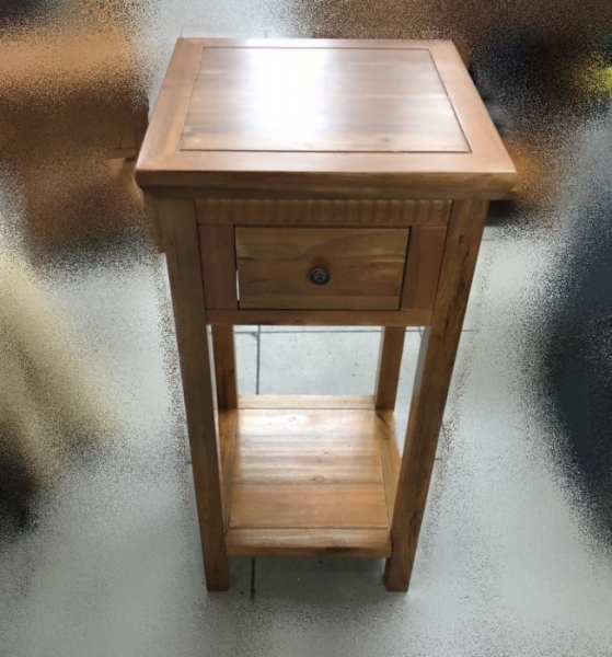 樂居二手家具 EA809GJ 庫存高樟木花架*藝品架 電話架 角落架 全實木 邊桌櫃 高低櫃【全新中古家具家電賣場】