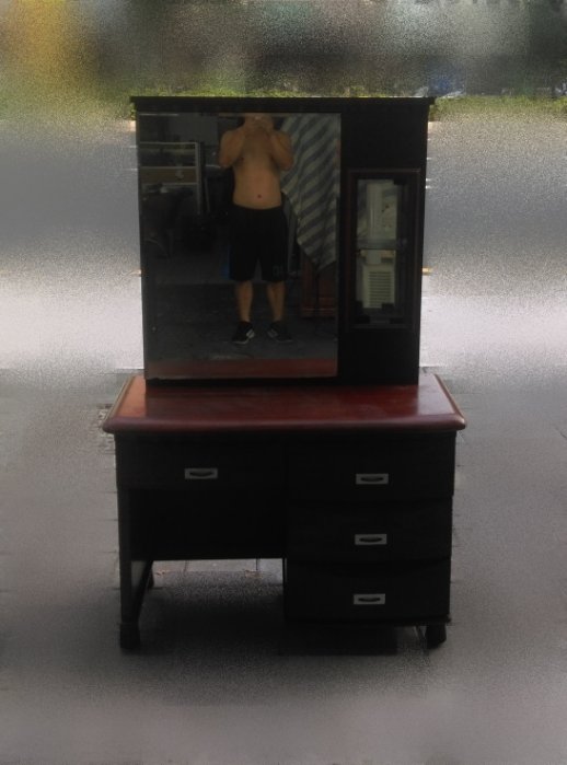 樂居二手家具 B0429BHJJ 胡桃色化妝台 梳妝台 化妝鏡 化妝台 套房家具 床墊 床箱 床架【全新中古傢俱家電】