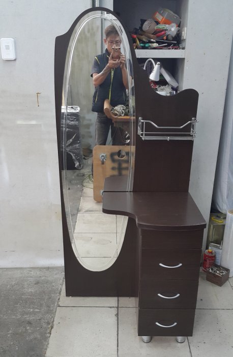 樂居二手家具 全新中古傢俱家電賣場 B0106CJ1 多功能全身鏡化妝桌*化妝台 穿衣鏡 梳妝台 鏡台 台北桃園新竹苗栗