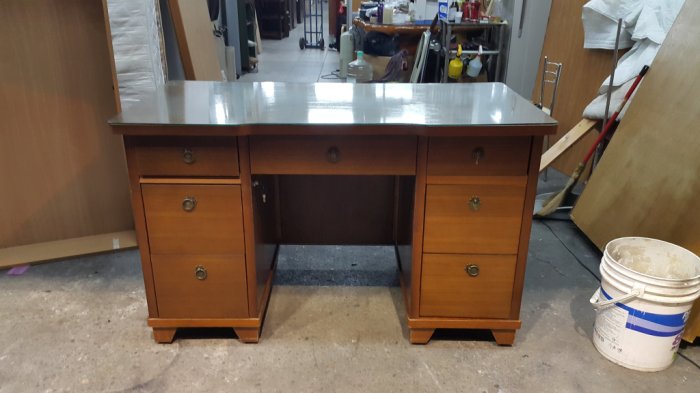 樂居二手傢俱 全新中古傢具賣場*E0705DJJH 5抽主管桌*OA辦公桌 主管桌 會議桌 中古辦公家具