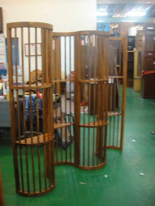 樂居二手家具館 A-698*柚木屏風 實木隔間屏風*台中原木家具賣場 台北桃園新竹苗栗彰化南投嘉義台南