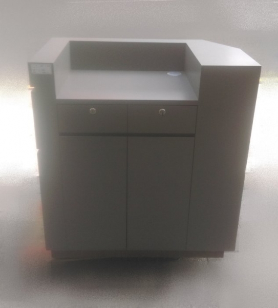 樂居二手傢俱 D1001BJJH 灰色櫃台 收銀檯 展示櫃 吧台*台北桃園苗栗彰化南投嘉義雲林逢甲 台中全新中古傢俱家電
