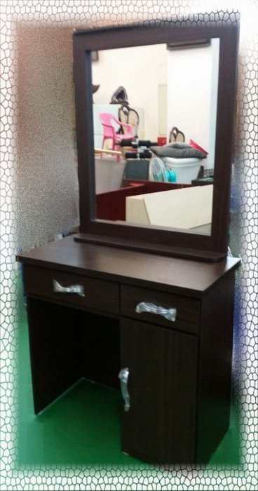樂居二手家具館 全新中古傢俱賣場 BN-A18*全新庫存2.8尺胡桃木化妝台 化妝桌*梳妝檯 梳妝鏡 租屋套房傢俱4折拍