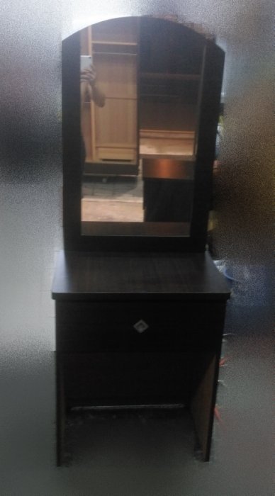 樂居二手家具 B0821ACJJ 胡桃一抽化妝桌 梳妝台 化妝鏡 化妝台 套房家具 床墊 床箱 床架【全新中古傢俱家電】