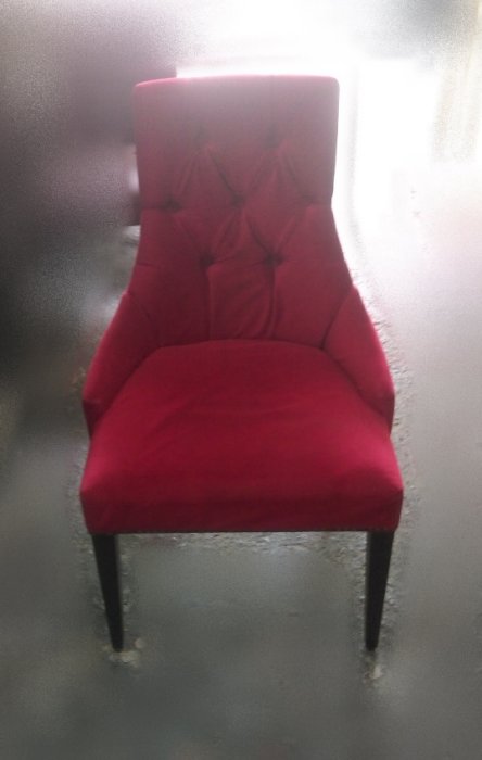 樂居二手家具 A0808HJJ 紅色絨布餐椅 洽談椅 書桌椅 電腦椅 會客椅 2手各式桌椅拍賣【全新中古家具家電賣場】