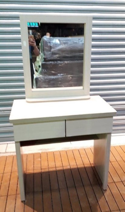 樂居二手家具 家電 全新中古傢俱賣場 E1213AJJH 白橡化妝台 梳妝桌 鏡台 臥室家具拍賣床頭 床墊 床箱 掀床